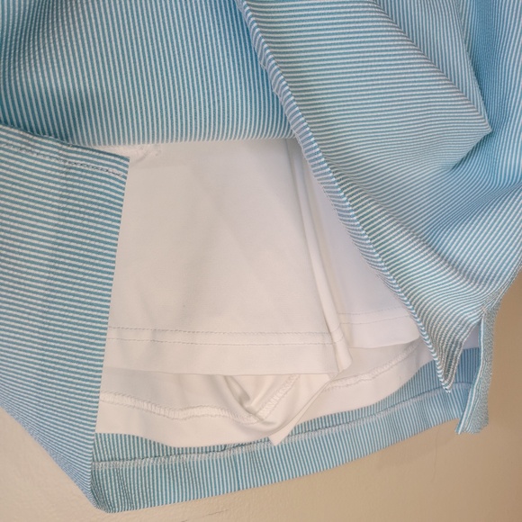 Lady Hagen Blue & White Pin Striped Skort Textured Size 10 Athletic Golf - Picture 4 of 11